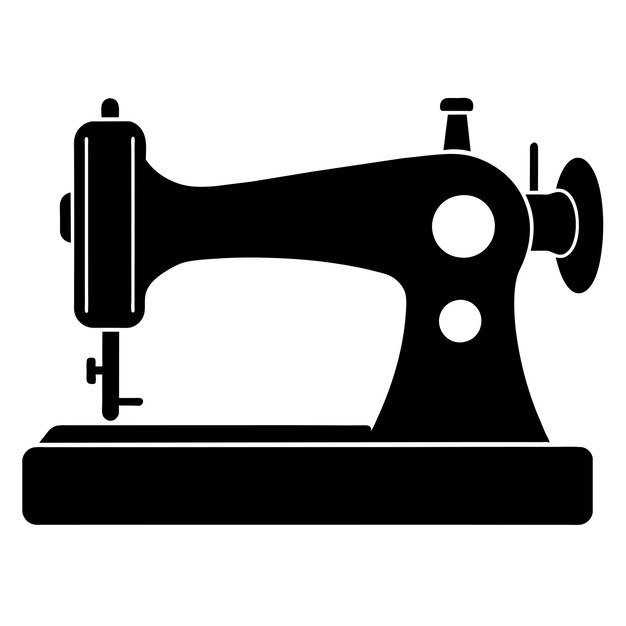 Sewing machine silhouette vector silhouette black color silhouette 3