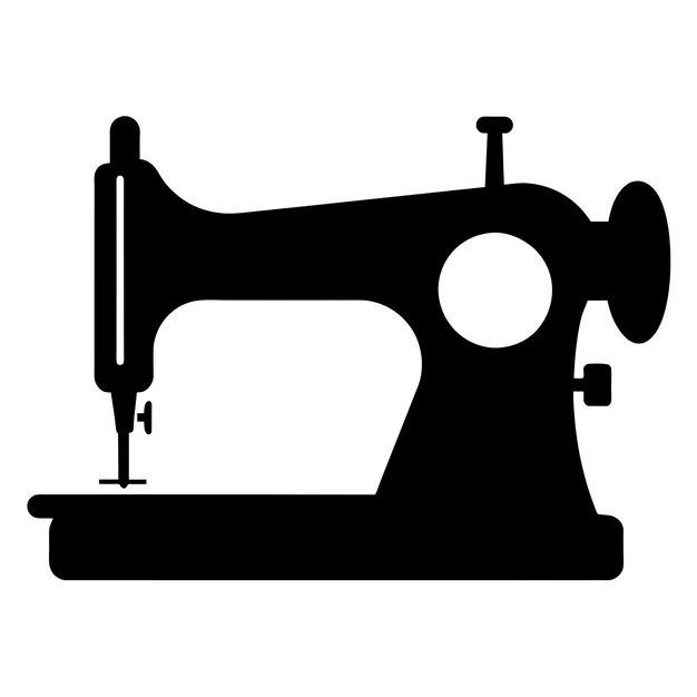 Vector sewing machine silhouette vector silhouette black color silhouette 8