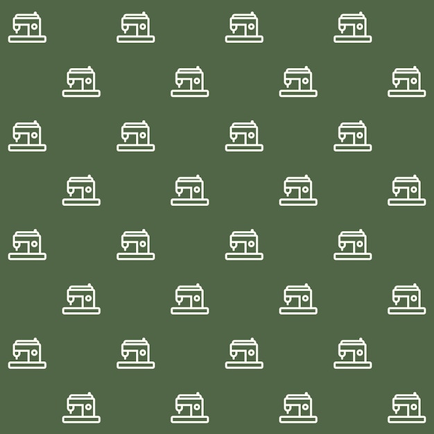 Sewing Machine Vector Seamless Pattern