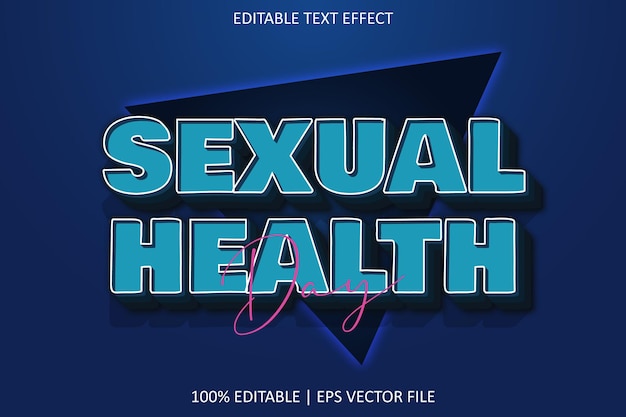 Sexual Health Day With Modern Vintage Style Editable Text Effect