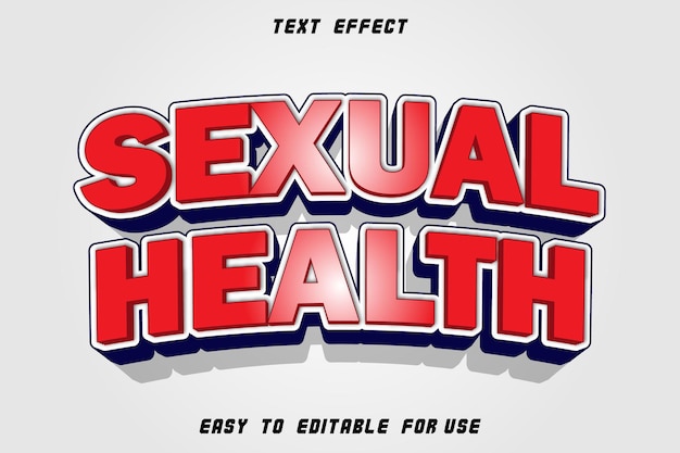 Sexual Health Editable Text Effect Emboss Modern Style