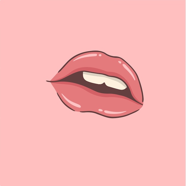 Sexy Lip Symbol Vector Illustration