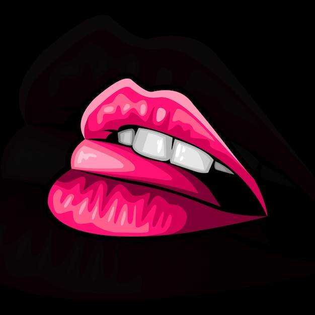 Sexy lips vector illustration templates