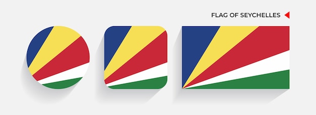 Seychelles arranged in round square and rectangular shapes