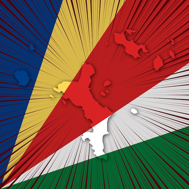 Seychelles Independence Day Map Design