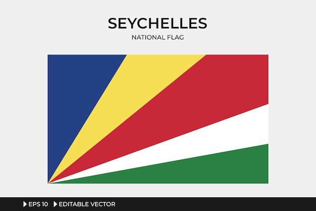 Seychelles National Flag Editable Vector IllustrationxAxAEps 10 file format easy to use and edit