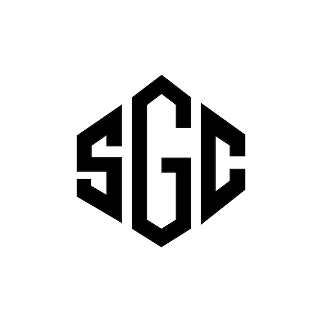 SGC letter logo design with polygon shape SGC polygon and cube shape logo design SGC hexagon vector logo template white and black colors SGC monogram business and real estate logo