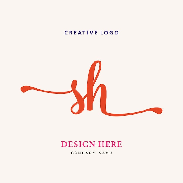 SH lettering logo is simple easy to understand and authoritative