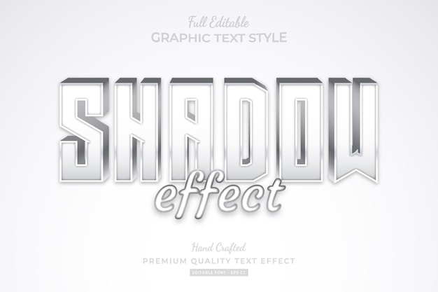 Shadow Effect Editable Premium Text Effect Font Style