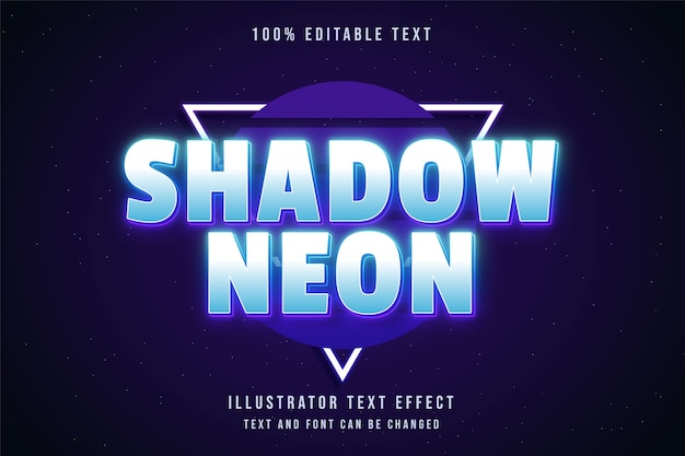 Shadow neon  editable text effect