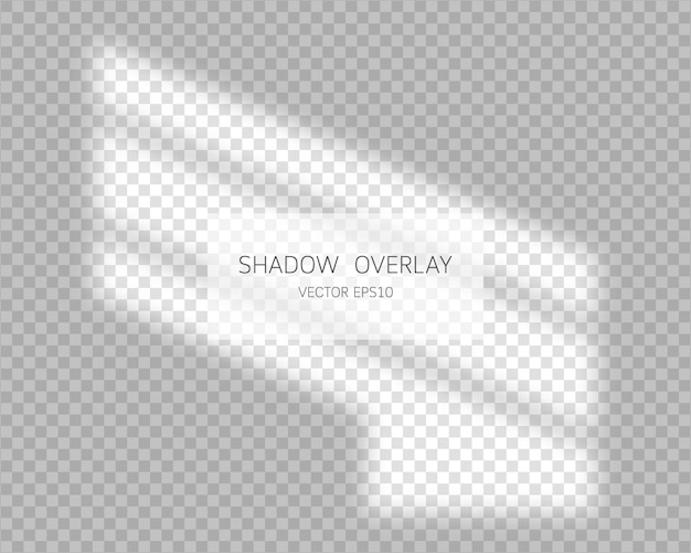 Shadow overlay effect. Natural shadows from window isolated on transparent background.   illustration.