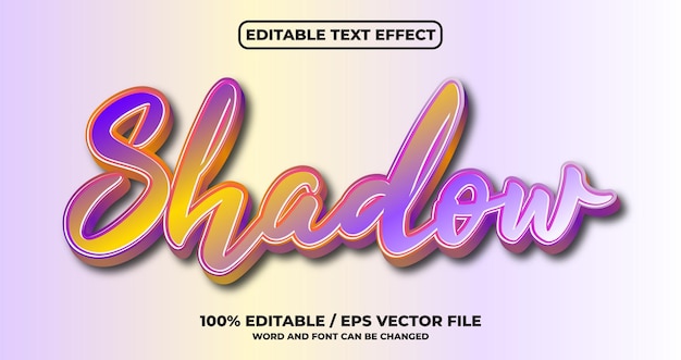 Shadow text effect style