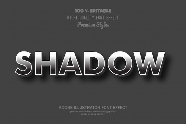 Shadow text,  font effect