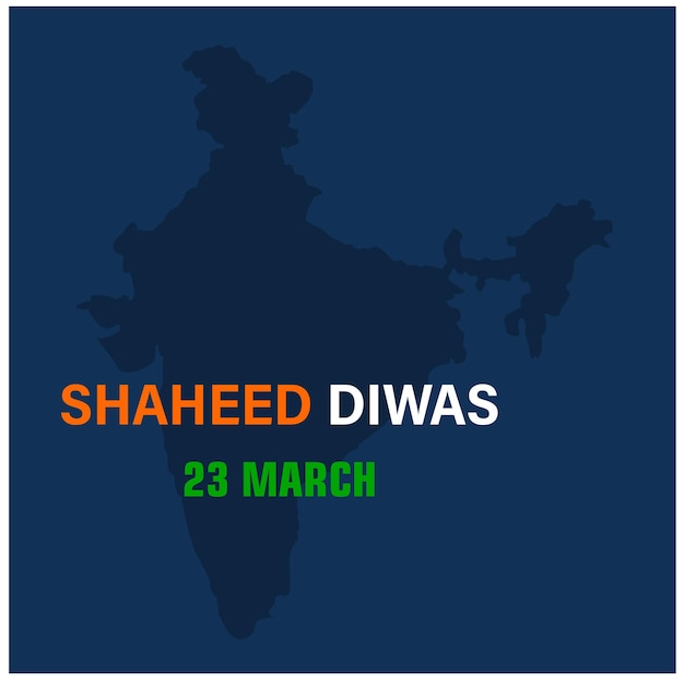 Shaheed Diwas Martyrs' Day 23 March Vector Illustration