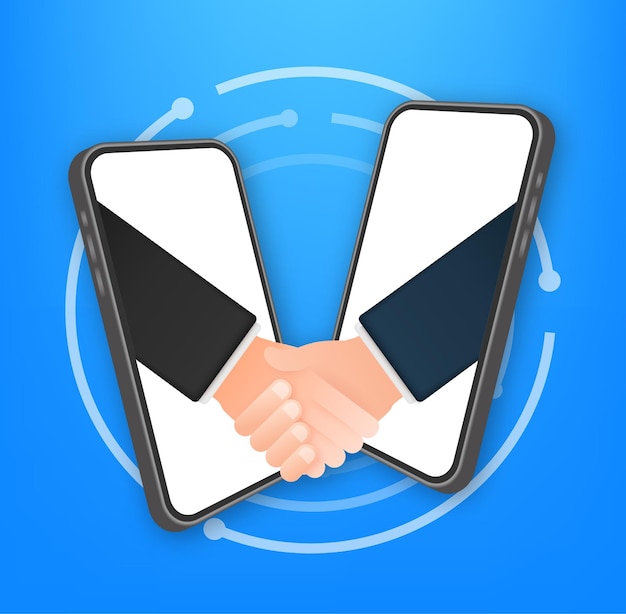 Shaking hands Contract agreement Successful transaction Vector stock illustration