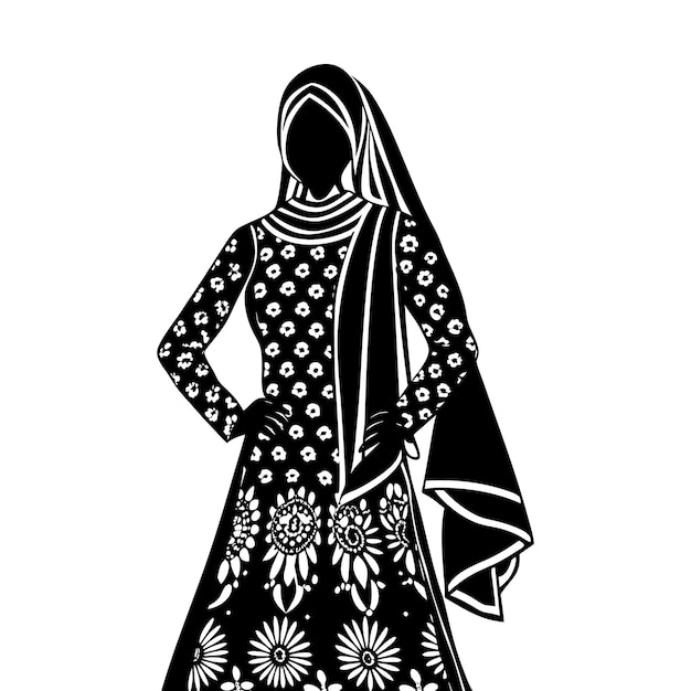 Shalwar Kameez Woman Silhouette