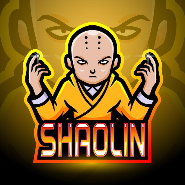 Shaolin esport logo mascot design