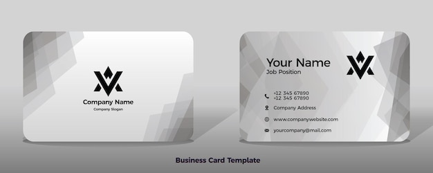 Vector shape abstract business card template