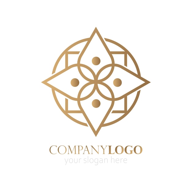 Shape logo gold elegant