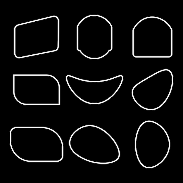 Vector shape outline illustration design for designer