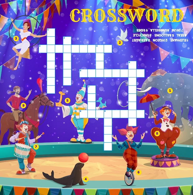 Shapito circus stage performers crossword puzzle