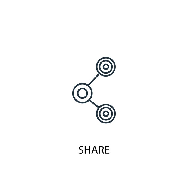 share concept line icon. Simple element illustration. share concept outline symbol design. Can be used for web and mobile UI/UX