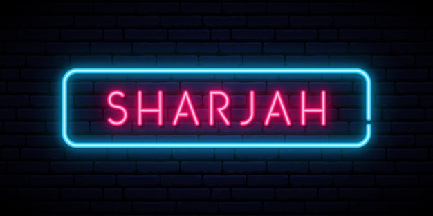 Sharjah neon sign.