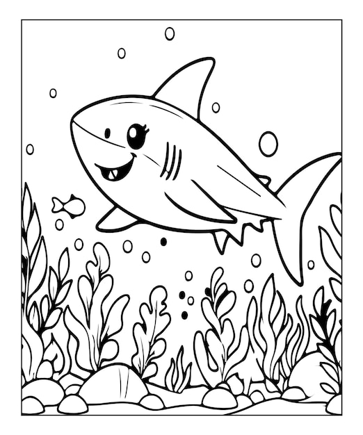 shark coloring page