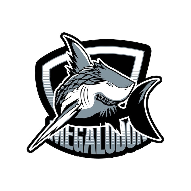 Shark esport logo illustration vector design