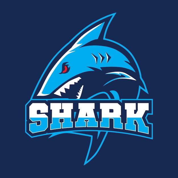 Shark esport mascot logo design