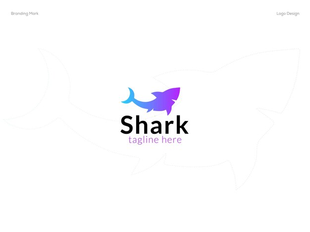 Vector shark logo design vector illustration