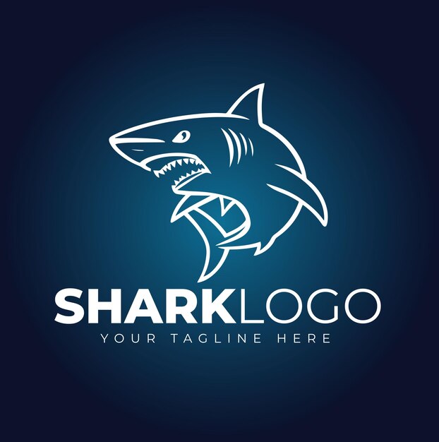 Vector shark logo design