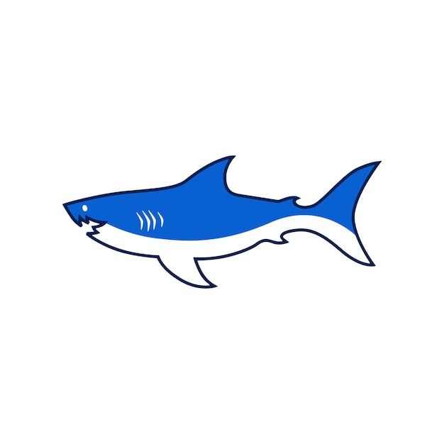 Shark logo vector icon illustration