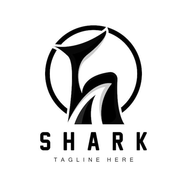 Shark Logo Wild Fish Vector Illustration Ocean Predator Product Brand Design Icon