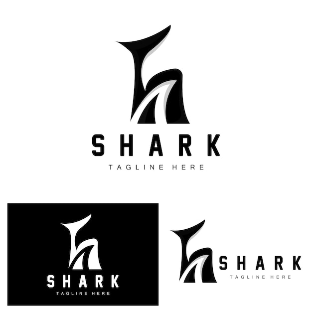 Shark Logo Wild Fish Vector Illustration Ocean Predator Product Brand Design Icon