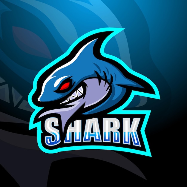 Shark mascot esport illustration