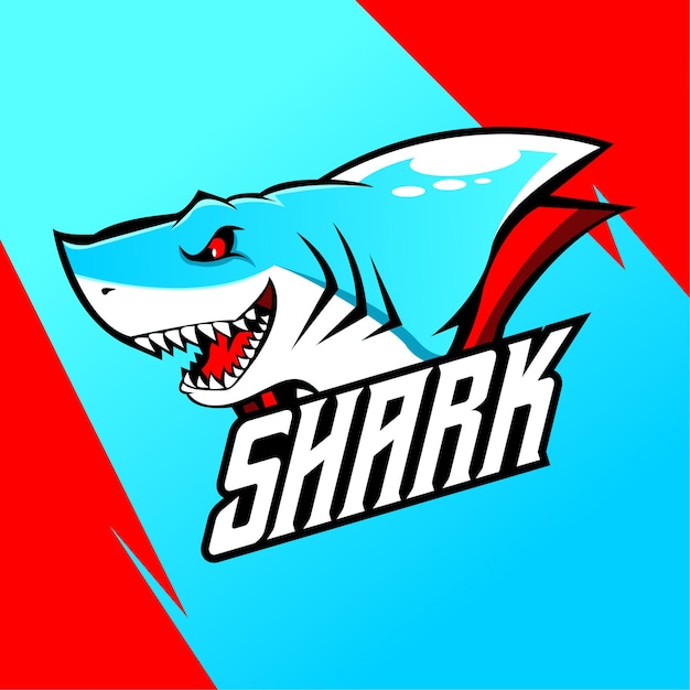 Shark Mascot Esport logo Illustration