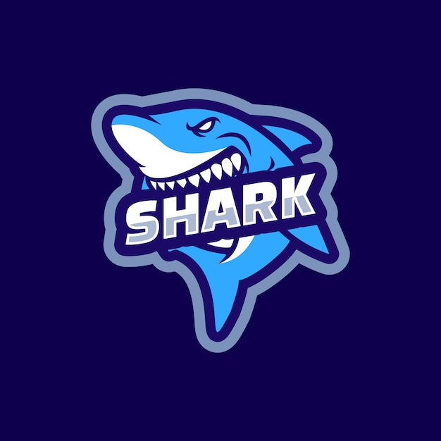 Shark mascot logo design