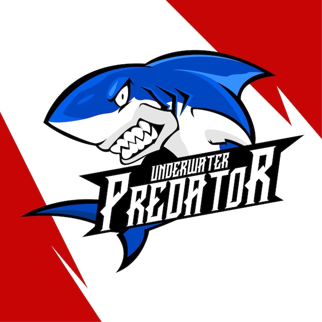 SHARK MASCOT LOGO VECTOR ILLUSTRATION