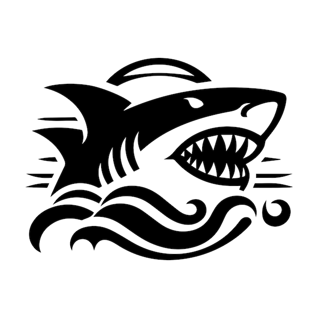 Shark silhouette design