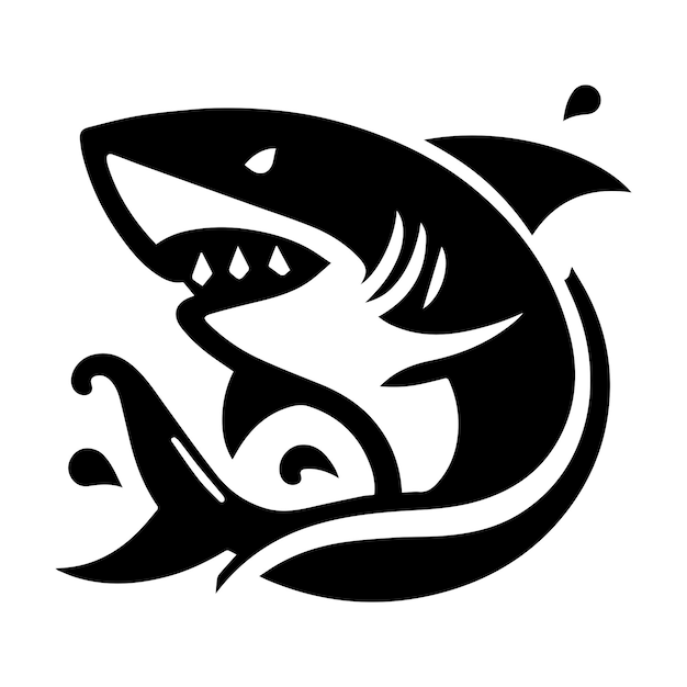 Shark vector minimalist logo