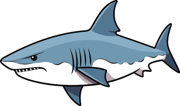 Vector a shark with a blue tail that says shark