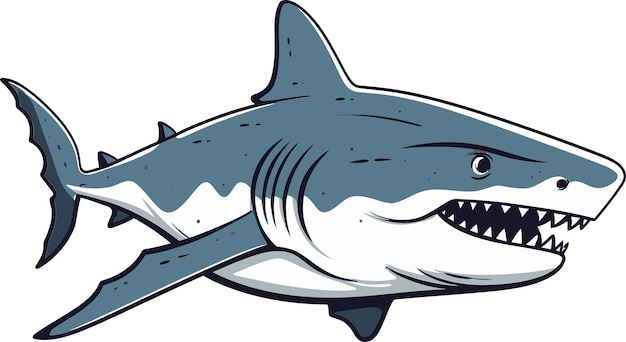 Vector a shark with a shark face on it