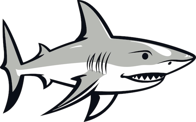 Vector a shark with a shark on its face