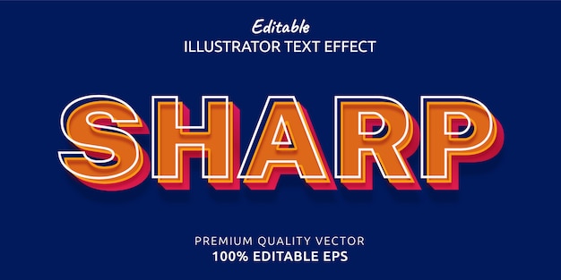 Sharp Editable  Text Style Effect