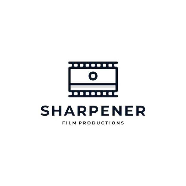 Sharpener Pencil Film Strip Movie Logo Design Inspiration