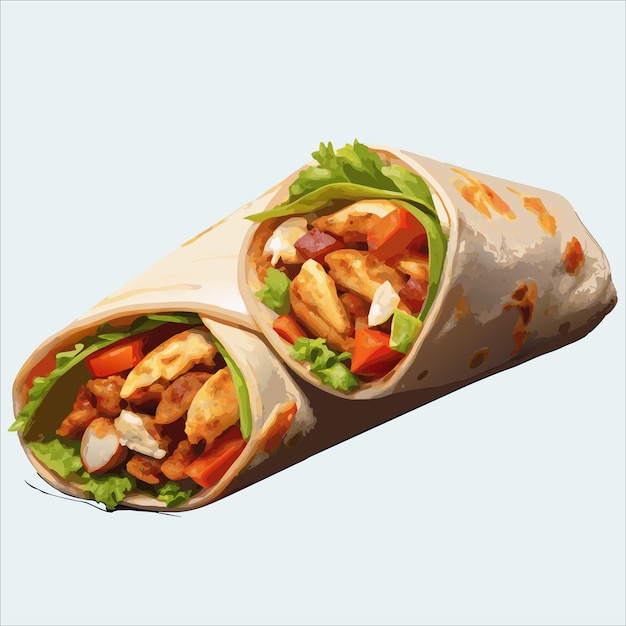 Vector shawarma food vector