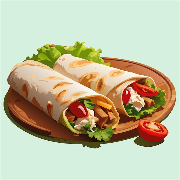 Vector shawarma food vector