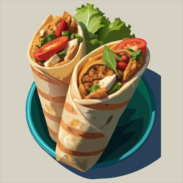 Vector shawarma food vector