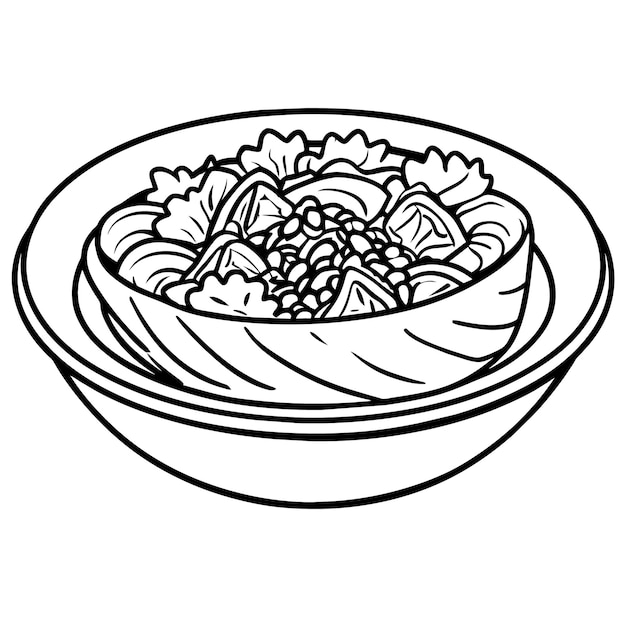 Shawarma outline illustration coloring book page line art drawing